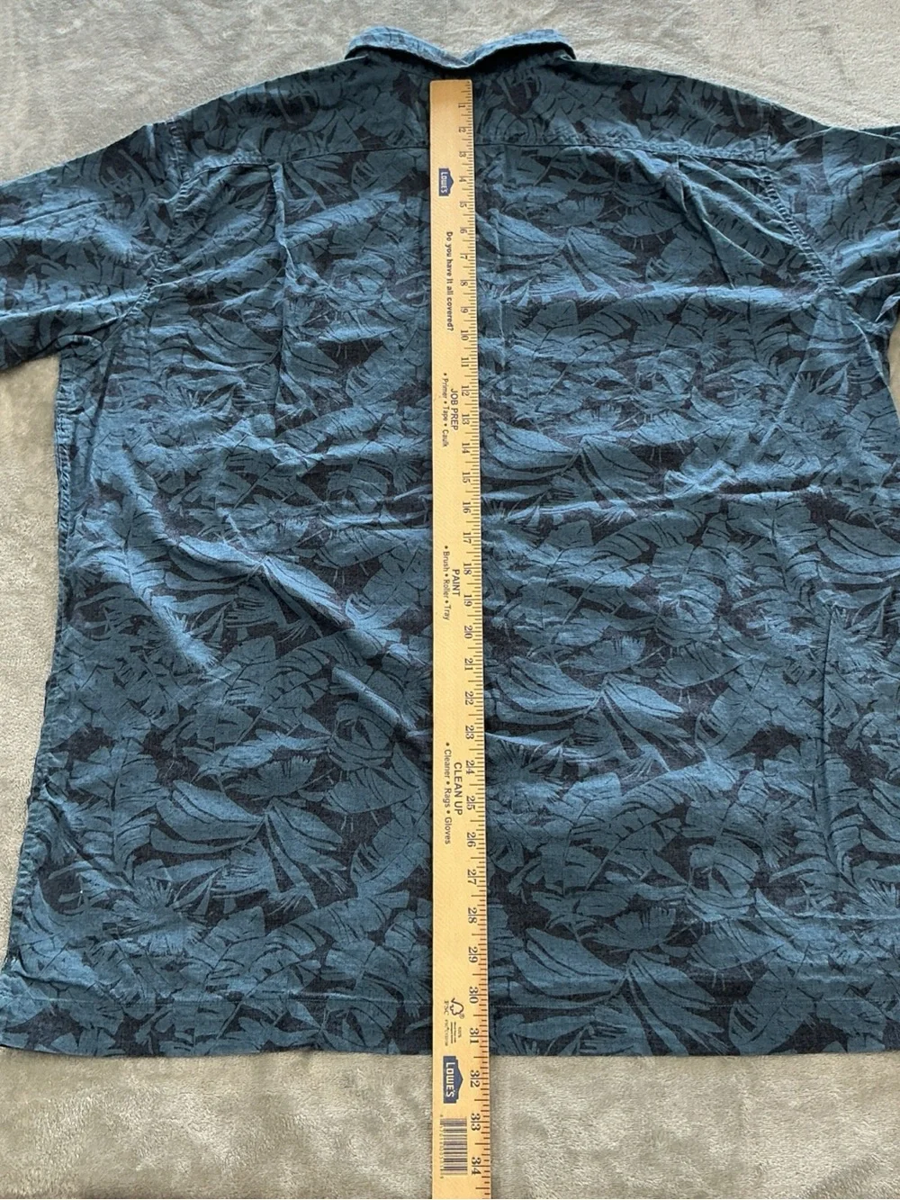 Eddie Bauer Short Sleeve Button Up Shirt Men’s TXL Blue tropical floral print